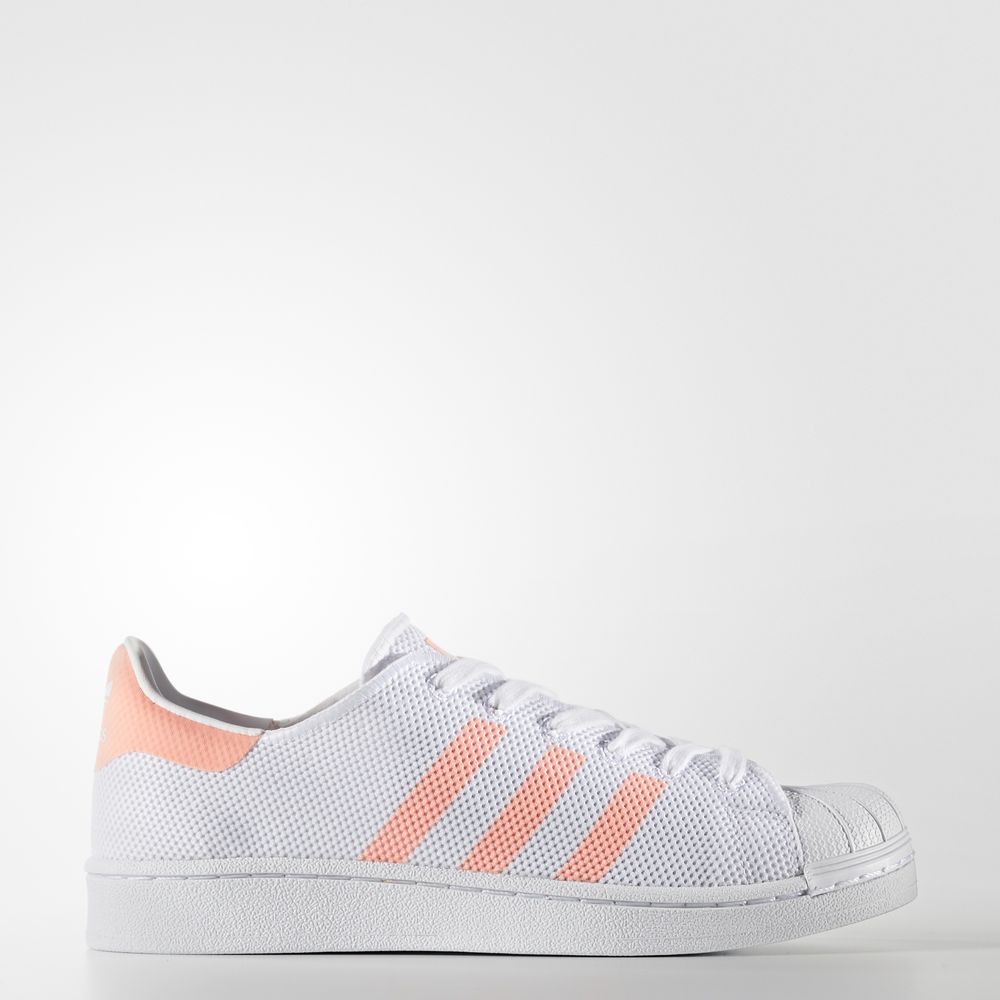 Adidas Superstar - Originals γυναικεια - Ασπρα/Πορτοκαλι,Μέγεθος: EU 36 – 54 2/3 (503ITEDC)